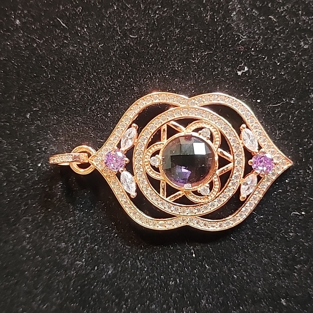 Rose Gold Amethyst Pendant